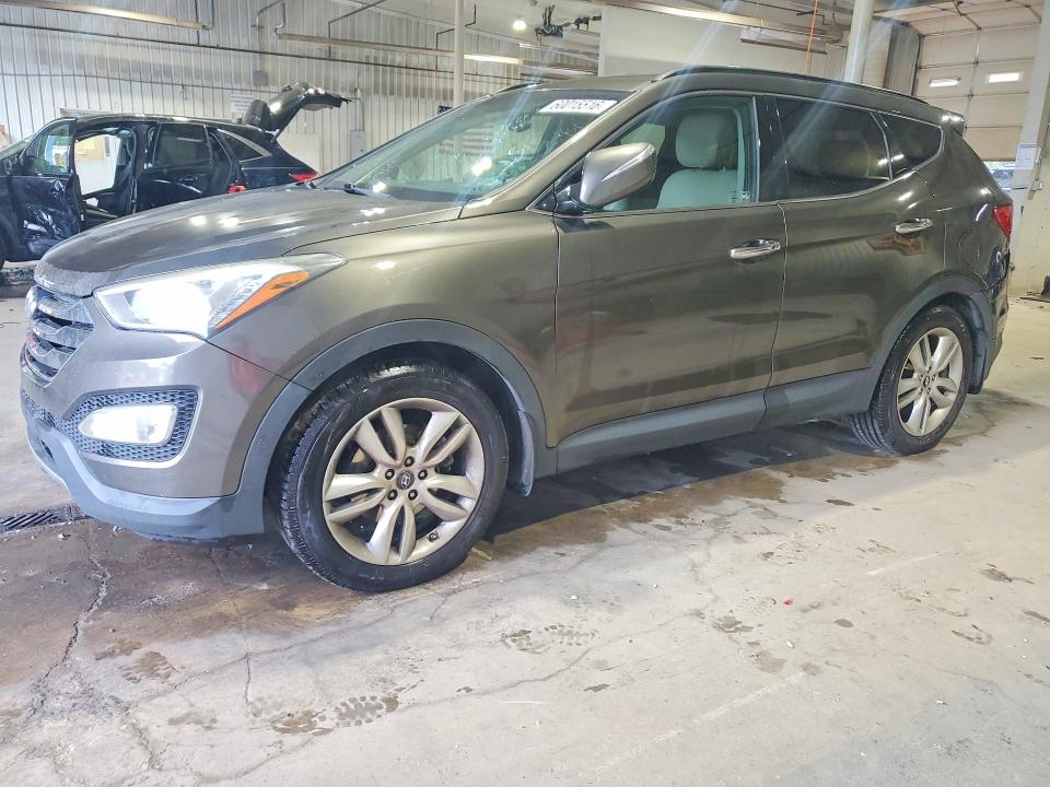 2014 Hyundai Santa fe VIN 5XYZU3LA3EG185650 COPART salvage auction — REAR END, Pa - Certificate Of Salvage, sold $2,200 on 2026-07-16 (photo 1)