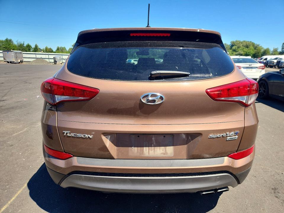 2016 Hyundai Tucson VIN KM8J3CA20GU188837 COPART salvage auction — MECHANICAL, Wa - Non Public Clean Title, sold $925 on 2026-07-29 (photo 6)