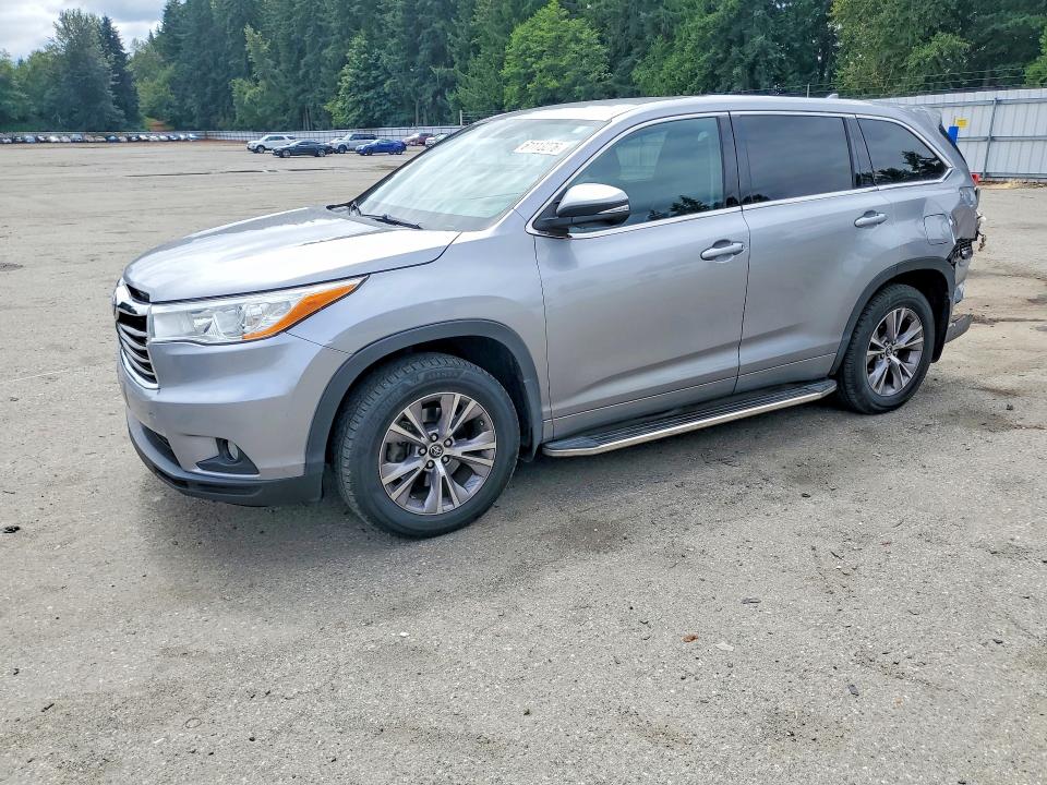 2016 Toyota Highlander VIN 5TDBKRFH3GS299334 COPART salvage auction — REAR END, Wa - Bill Of Sale, sold $60 on 2026-07-27 (photo 1)
