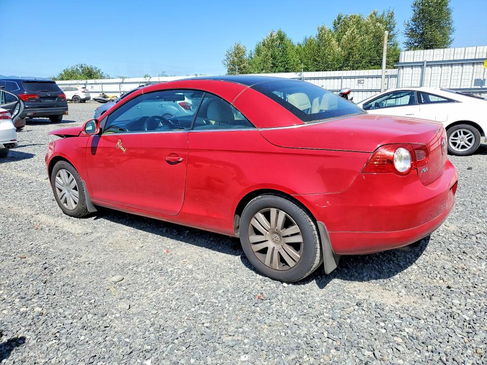 2007 Volkswagen Eos VIN WVWBA71F47V048616 COPART salvage auction — FRONT END, WA - BILL OF SALE, sold $300 on 2026-07-27 (photo 2)