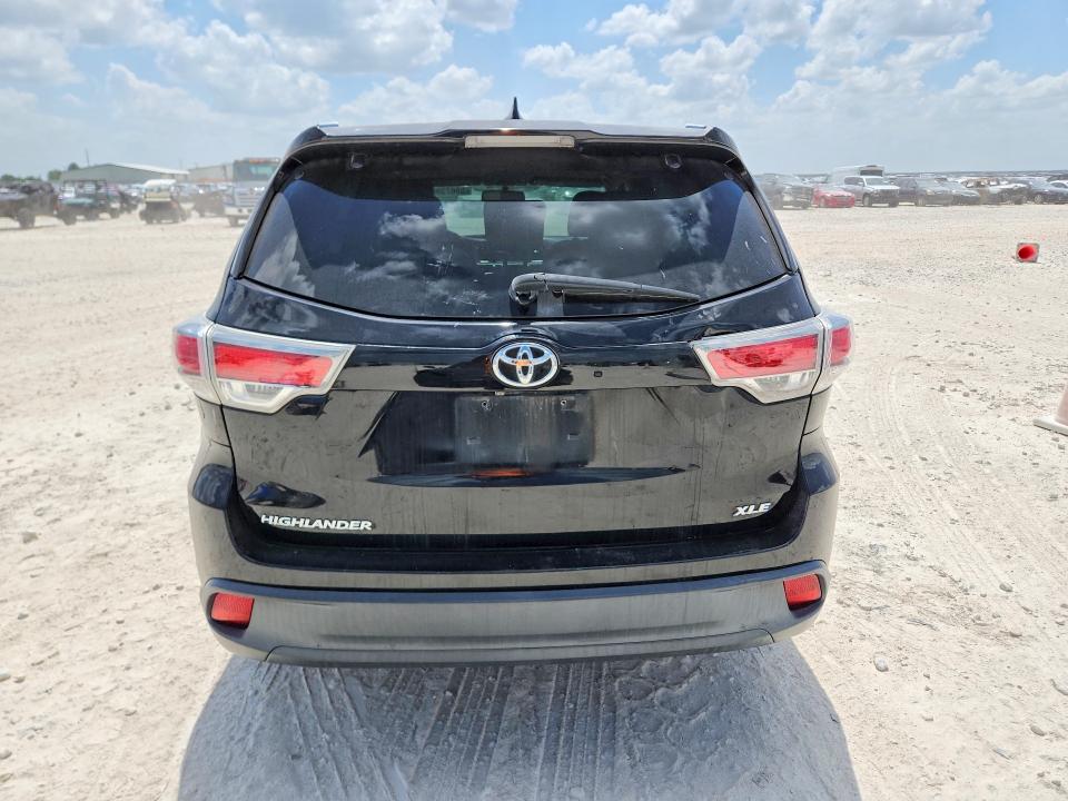 2014 Toyota Highlander VIN 5TDKKRFH4ES035018 COPART salvage auction — NORMAL WEAR, Tx - Certificate Of Title, sold $6,500 on 2026-07-30 (photo 6)