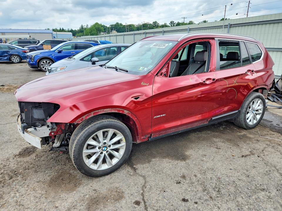 2014 BMW X3 VIN 5UXWX9C52E0D20558 COPART salvage auction — WATER/FLOOD, Pa - Certificate Of Salvage, sold $1,000 on 2026-07-31 (photo 1)