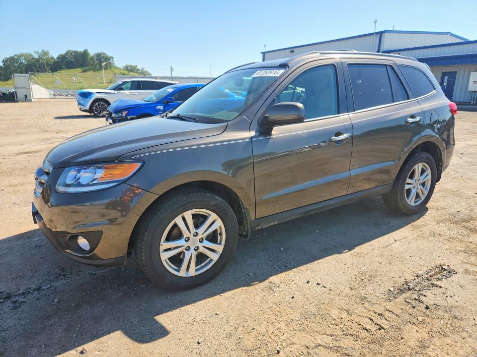 2012 Hyundai Santa fe VIN 5XYZK4AG4CG145903 COPART salvage auction — FRONT END, Wi - Certificate Of Title, sold $2,500 on 2026-07-28 (photo 1)
