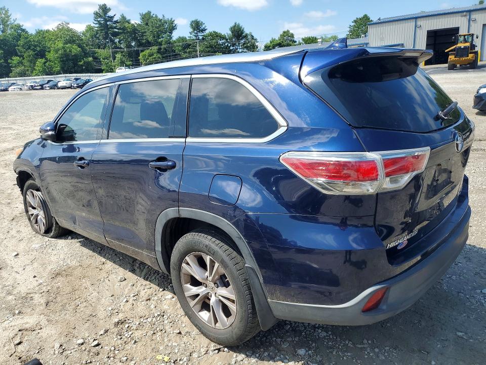 2014 Toyota Highlander VIN 5TDJKRFH5ES065334 COPART salvage auction — FRONT END, Ma - Cert Of Title-Reconstrctd Coll, sold $6,400 on 2026-07-16 (photo 2)