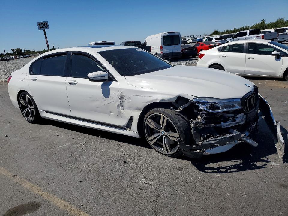 2018 BMW 7er VIN WBA7F0C50JGM23932 COPART salvage auction — FRONT END, Ca - Salvage Certificate, sold $6,000 on 2026-07-20 (photo 4)