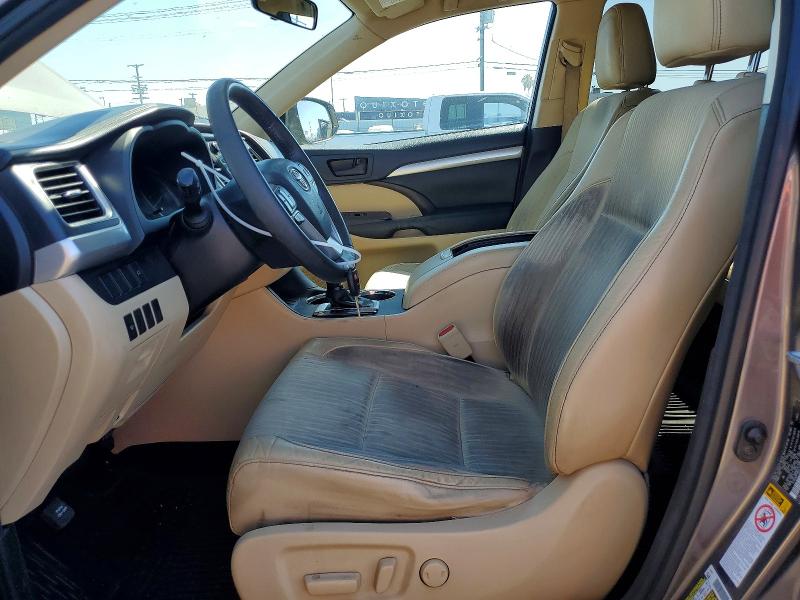 2016 Toyota Highlander VIN 5TDZKRFH8GS121921 COPART salvage auction — REAR END, Ca - Salvage Certificate, sold $4,250 on 2026-07-29 (photo 7)