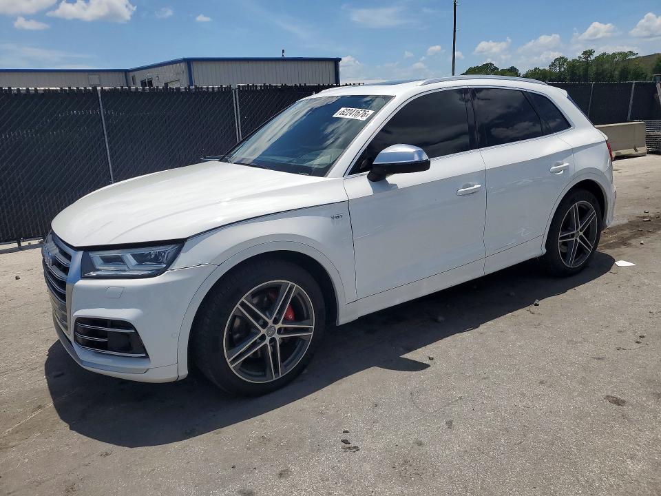 2018 Audi Sq5 VIN WA1C4AFY8J2182275 COPART salvage auction — REAR END, Fl - Certificate Of Title (P), sold $10 on 2026-07-28 (photo 1)