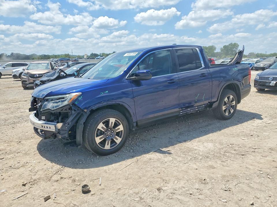 2017 Honda Ridgeline VIN 5FPYK3F59HB008779 COPART salvage auction — FRONT END, Ks - Cert Of Title-Salvage, sold $8,400 on 2026-08-20 (photo 1)