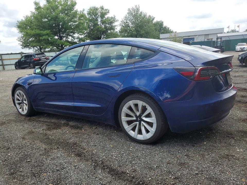 2022 Tesla Model 3 VIN 5YJ3E1EB3NF289754 COPART salvage auction — ALL OVER, MA - CERTIFICATE OF TITLE, sold $6,100 on 2026-07-20 (photo 2)