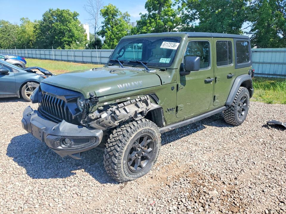 2021 Jeep Wrangler / VIN 1C4HJXDG6MW813085 — COPART salvage auction photo