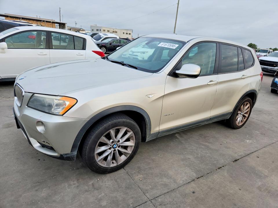 2013 BMW X3 VIN 5UXWX9C54D0A27517 COPART salvage auction — NORMAL WEAR, Tx - Certificate Of Title, sold $1,350 on 2026-07-30 (photo 1)