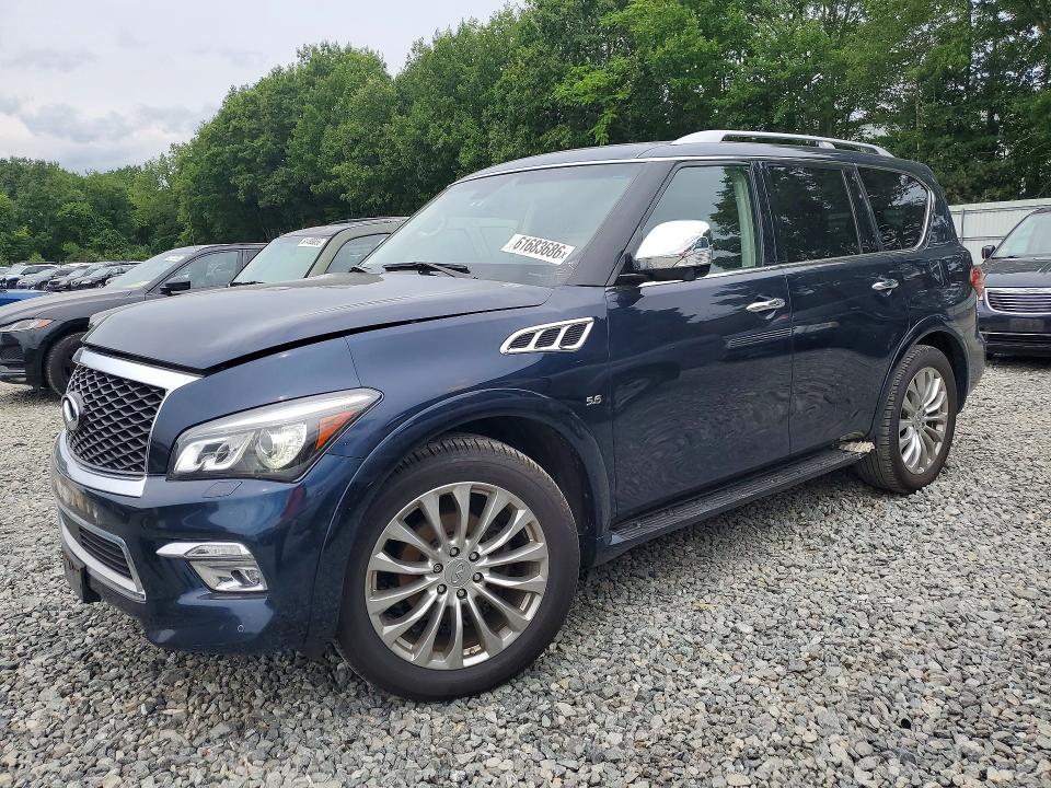 2016 Infiniti Qx80 VIN JN8AZ2NE5G9125595 COPART salvage auction — FRONT END, MA - CERT OF TITLE-RECONSTRCTD COLL, sold $1,650 on 2026-07-23 (photo 1)