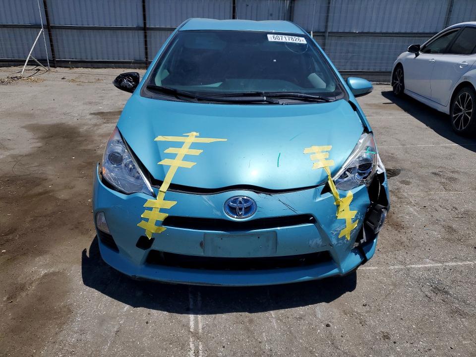 2012 Toyota Prius VIN JTDKDTB37C1011484 COPART salvage auction — FRONT END, Ca - Salvage Certificate, sold $325 on 2026-07-31 (photo 5)