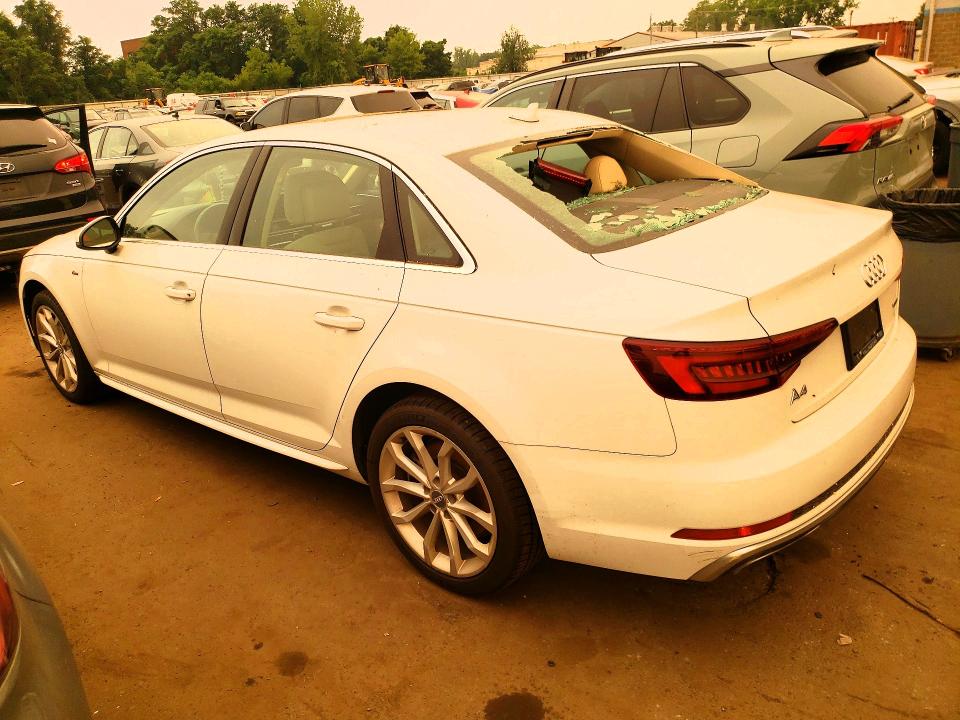2019 Audi A4 VIN WAUDNAF4XKA113550 COPART salvage auction — ROOF, CT - CERT OF TITLE-SALVAGE, sold $1,000 on 2026-07-21 (photo 2)