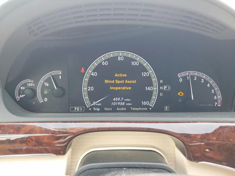 2012 Mercedes-benz S-klasse VIN WDDNG9EB1CA469344 COPART salvage auction — FRONT END, Oh - Cert Of Title-Salvage, sold $3,450 on 2026-08-13 (photo 9)
