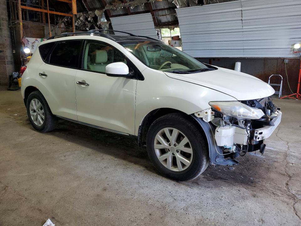 2012 Nissan Murano VIN JN8AZ1MW4CW201680 COPART salvage auction — FRONT END, Ny - Mv-907A Salvage Certificate, sold $300 on 2026-07-15 (photo 4)