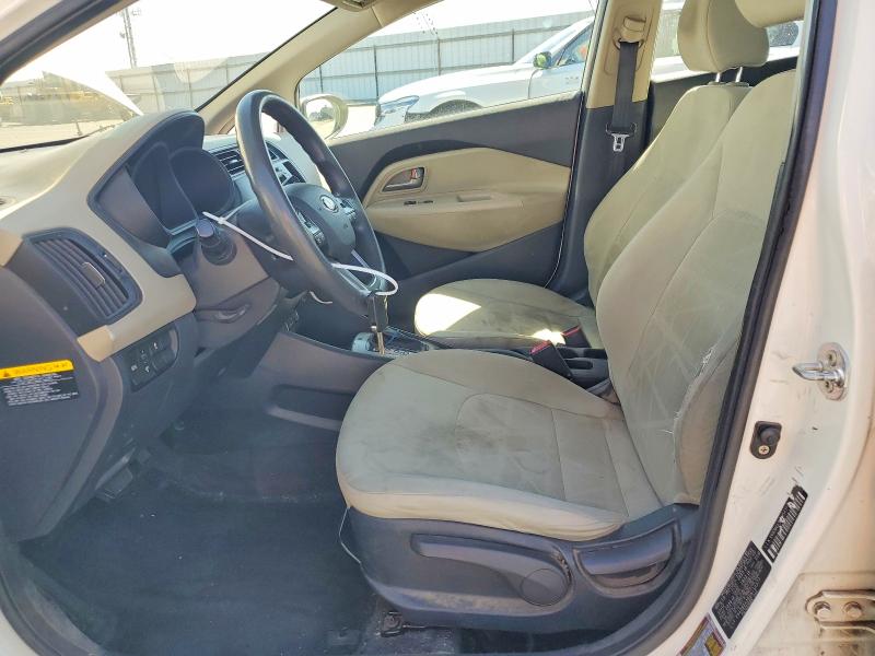 2013 Kia Rio VIN KNADM4A36D6154377 COPART salvage auction — FRONT END, Ca - Salvage Certificate, sold $450 on 2026-07-16 (photo 7)