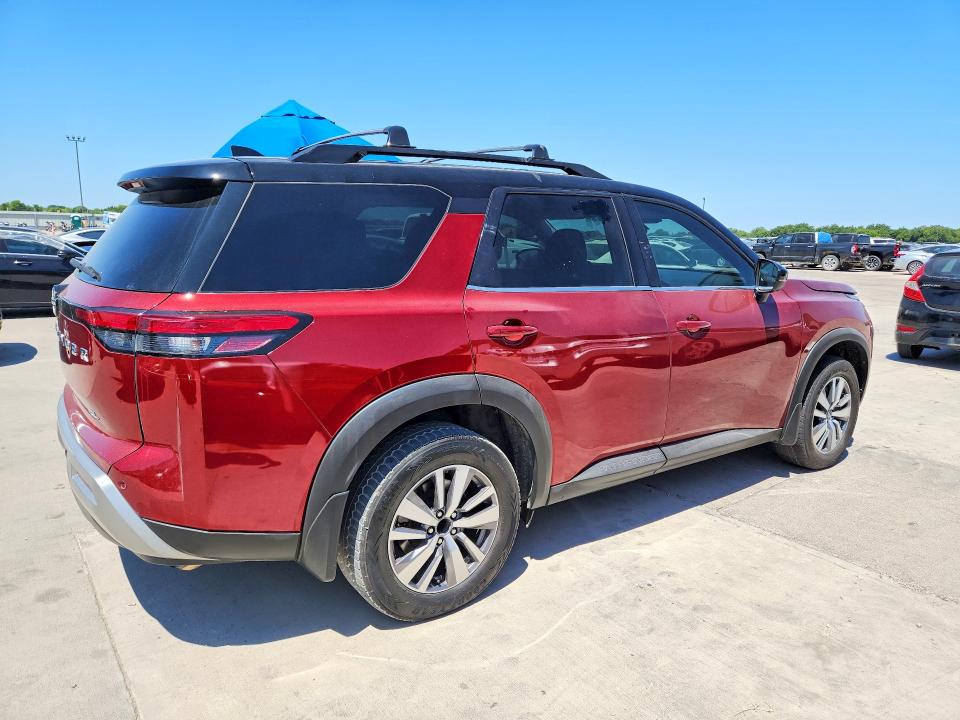 2023 Nissan Pathfinder VIN 5N1DR3CA3PC225045 COPART salvage auction — MINOR DENT/SCRATCHES, Tx - Certificate Of Title (P), sold $10,400 on 2026-08-20 (photo 3)