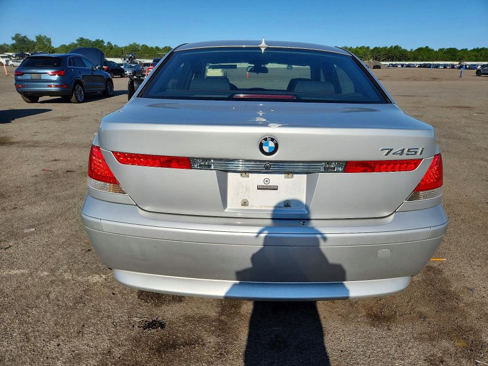 2003 BMW 7 series VIN WBAGL63493DP62115 COPART salvage auction — UNDERCARRIAGE, NY - MV-907A SALVAGE CERTIFICATE, sold $675 on 2026-08-03 (photo 6)