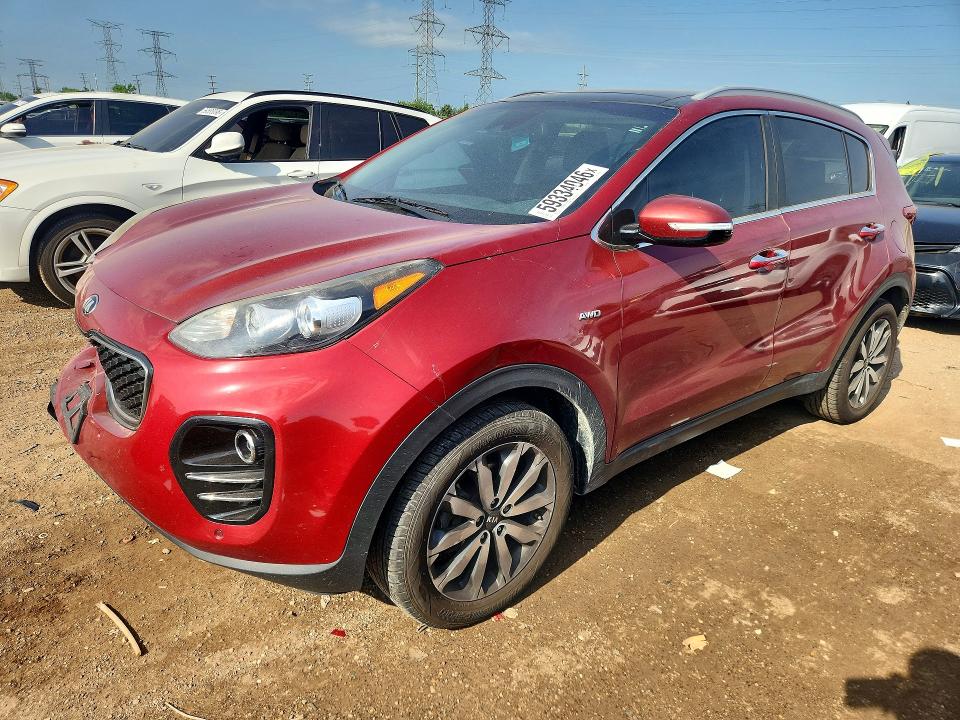 2017 Kia Sportage VIN KNDPNCAC8H7167722 COPART salvage auction — FRONT END, Il - Salvage Certificate, sold $375 on 2026-07-30 (photo 1)