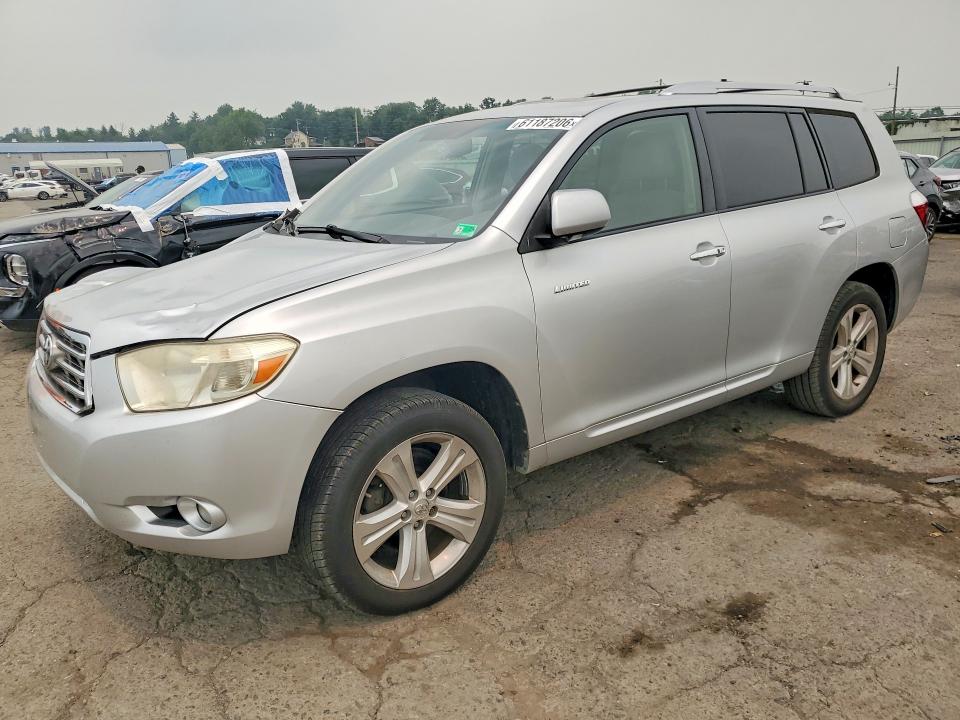 2008 Toyota Highlander VIN JTEDS42A782017978 COPART salvage auction — ROOF, Pa - Certificate Of Salvage, sold $950 on 2026-07-21 (photo 1)