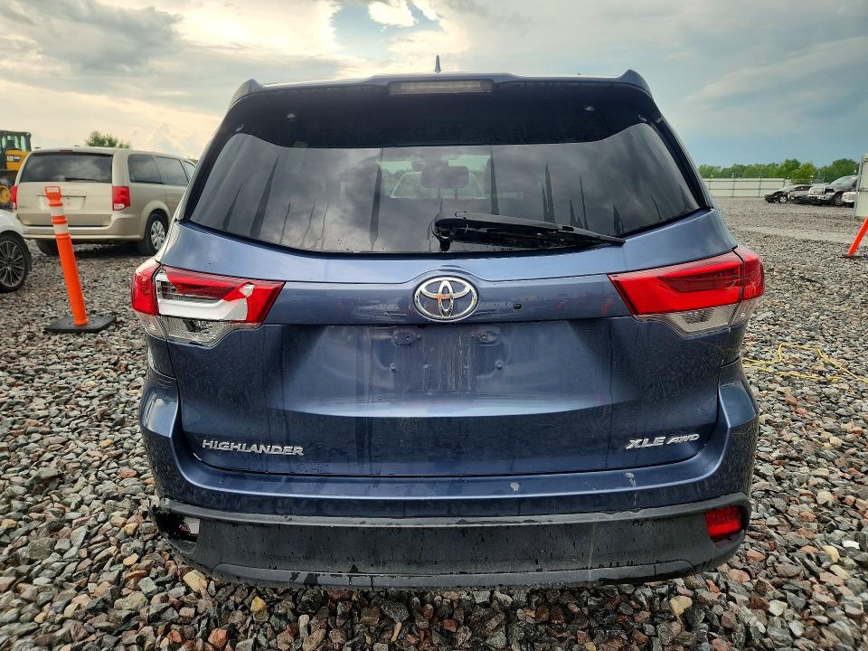 2019 Toyota Highlander VIN 5TDJZRFH7KS725980 COPART salvage auction — REAR END, Wi - Certificate Of Title, sold $14,200 on 2026-07-27 (photo 6)