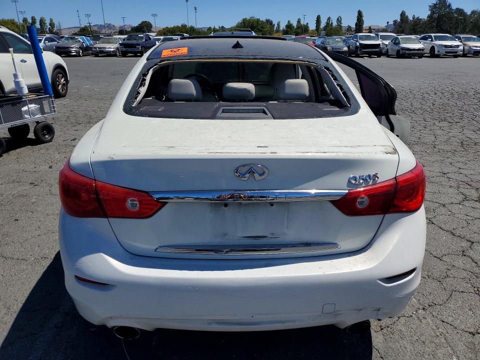 2015 Infiniti Q50 VIN JN1BV7AP8FM343254 COPART salvage auction — SIDE, Ca - Salvage Certificate, sold $200 on 2026-07-31 (photo 6)