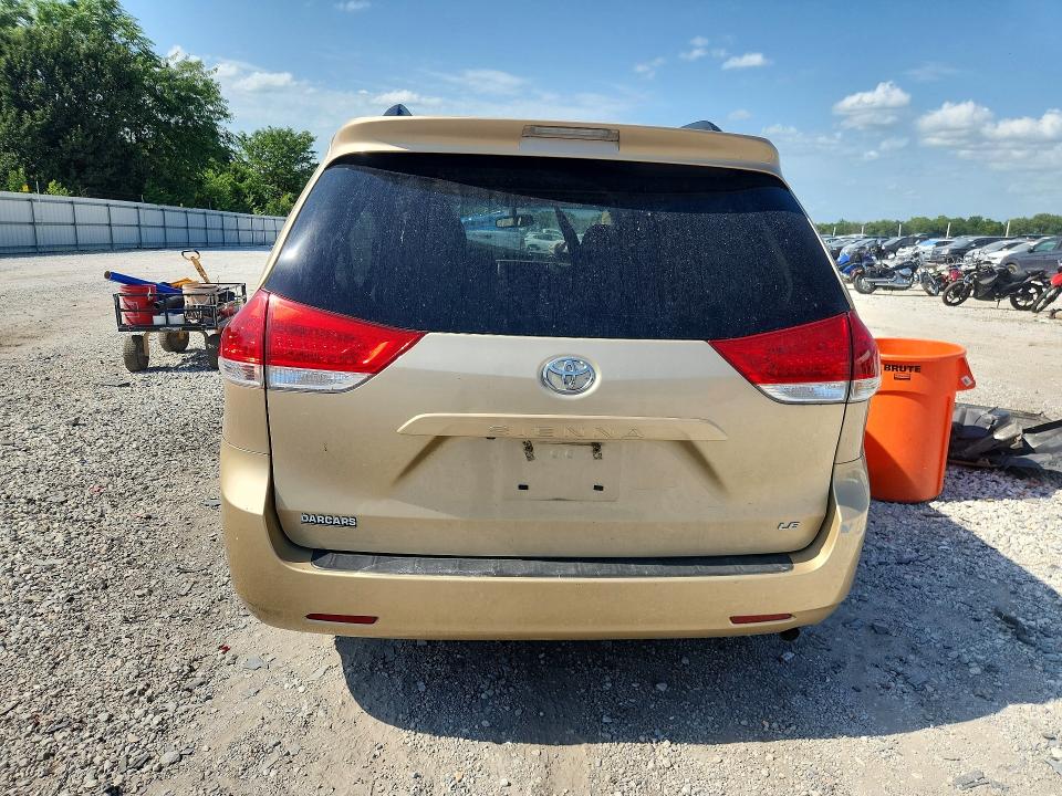 2011 Toyota Sienna VIN 5TDKK3DCXBS125113 COPART salvage auction — FRONT END, Pa - Certificate Of Salvage, sold $900 on 2026-07-29 (photo 6)