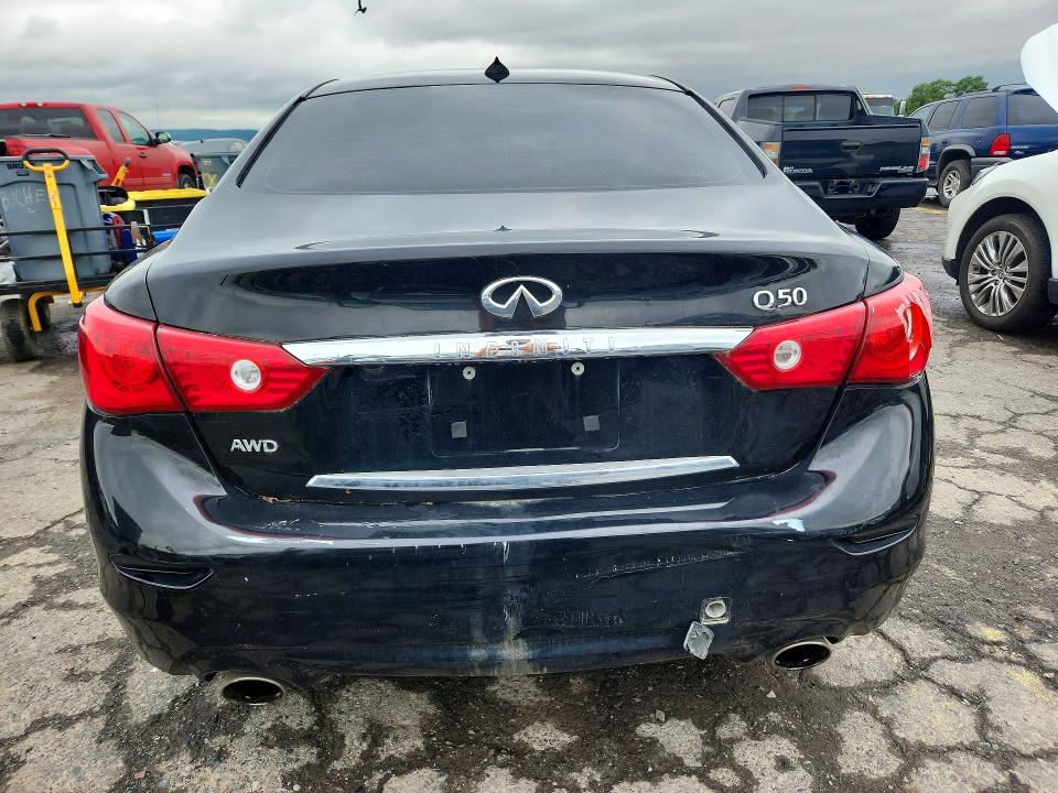 2014 Infiniti Q50 VIN JN1BV7AR2EM680972 COPART salvage auction — FRONT END, Pa - Certificate Of Salvage, sold $400 on 2026-07-14 (photo 6)