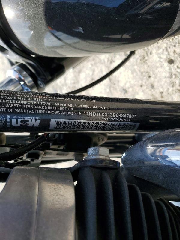 2016 Harley-davidson VIN 1HD1LC313GC434700 COPART salvage auction — MINOR DENT/SCRATCHES, In - Certificate Of Title (P), sold $4,250 on 2026-07-31 (photo 9)