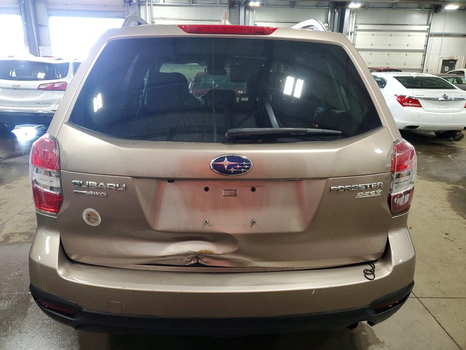 2016 Subaru Forester VIN JF2SJADC6GH506736 COPART salvage auction — REAR END, WI - CERTIFICATE OF TITLE, sold $650 on 2026-07-28 (photo 6)