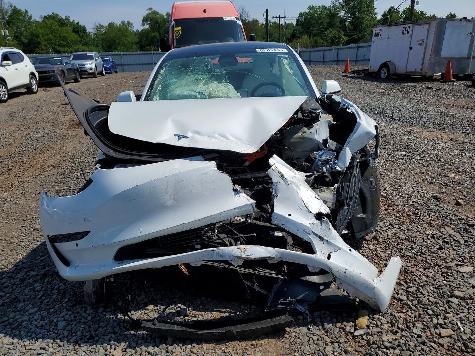 2022 Tesla Model 3 VIN 5YJ3E1EA8NF357084 COPART salvage auction — FRONT END, Nj - Certificate Of Title, sold $2,700 on 2026-07-31 (photo 5)