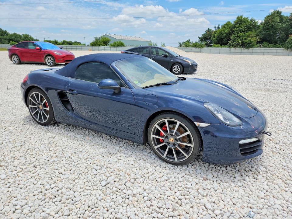 2014 Porsche Boxster VIN WP0CB2A85EK140113 COPART salvage auction — FRONT END, Tx - Salvage Vehicle Title, sold $12,300 on 2026-07-23 (photo 4)