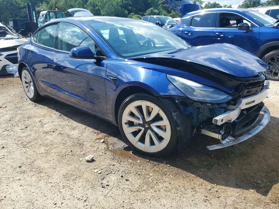 2022 Tesla Model 3 VIN 5YJ3E1EA3NF369885 COPART salvage auction — FRONT END, Fl - Certificate Of Title, sold $7,200 on 2026-07-15 (photo 4)