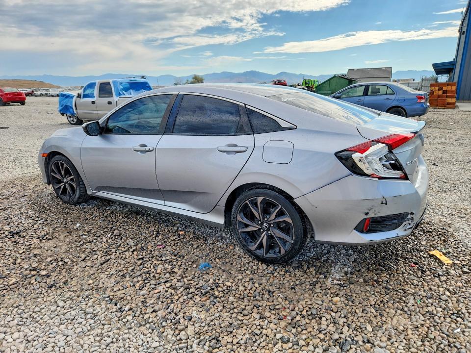 2019 Honda Civic VIN 2HGFC2F89KH545270 COPART salvage auction — REAR END, Ut - Salvage Certificate, sold $7,000 on 2026-08-21 (photo 2)