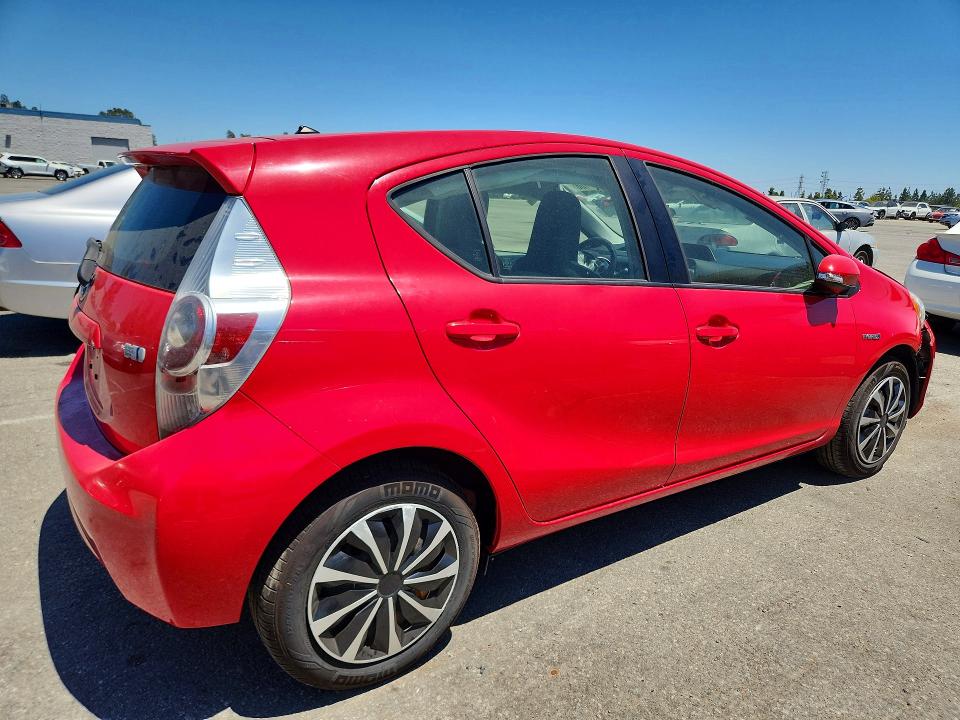 2014 Toyota Prius VIN JTDKDTB37E1076516 COPART salvage auction — FRONT END, Ca - Salvage Certificate, sold $325 on 2026-07-28 (photo 3)
