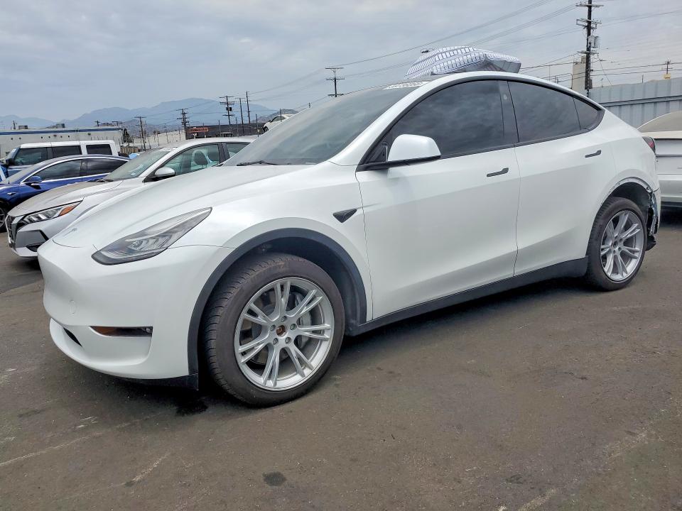 2023 Tesla Model y VIN 7SAYGDEE0PA154245 COPART salvage auction — REAR END, Ca - Salvage Certificate, sold $9,100 on 2026-07-15 (photo 1)