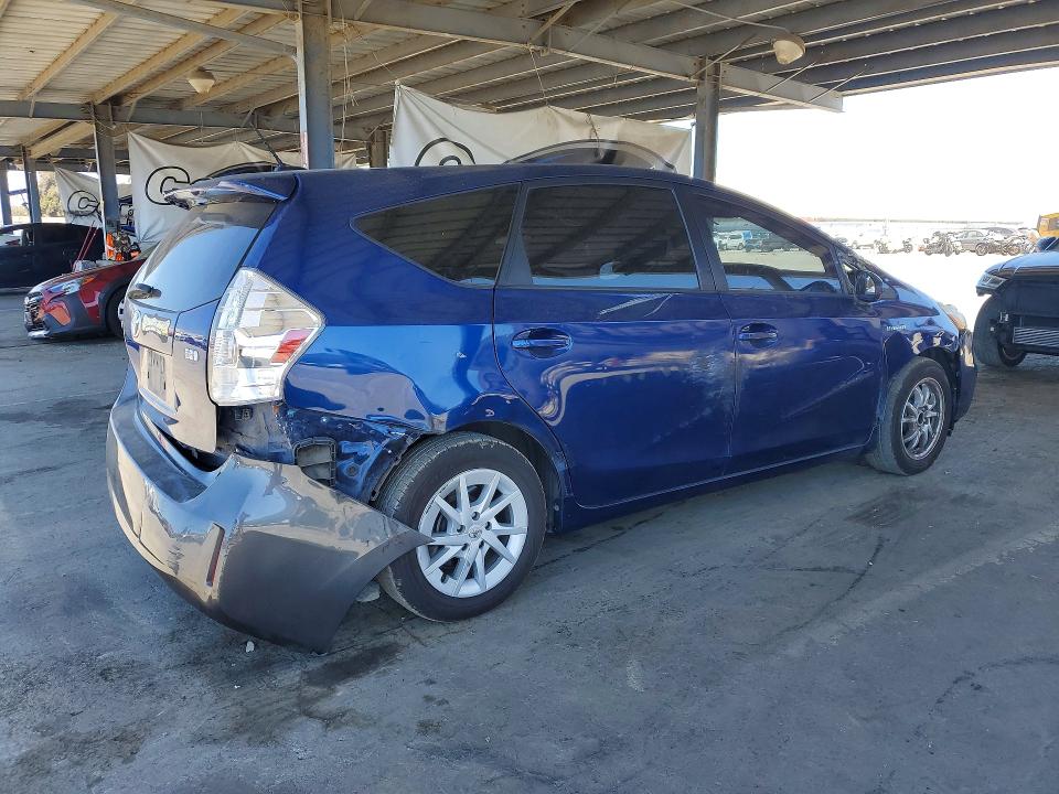 2012 Toyota Prius v VIN JTDZN3EUXC3133180 COPART salvage auction — FRONT END, CA - SALVAGE CERTIFICATE, sold $1,000 on 2026-07-28 (photo 3)