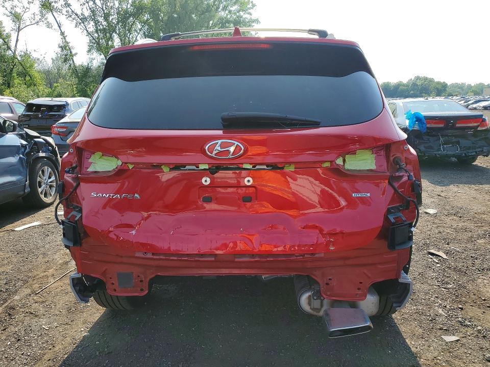 2021 Hyundai Santa fe VIN 5NMS5DAL9MH347536 COPART salvage auction — REAR END, Ct - Cert Of Title-Salvage, sold $7,300 on 2026-08-21 (photo 6)