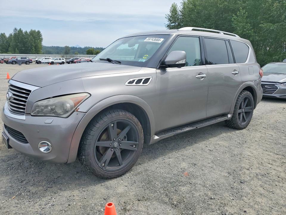 2012 Infiniti Qx56 VIN JN8AZ2NC9C9316459 COPART salvage auction — FRONT END, Wa - Vehicle Cert Of Ownership-Titl, sold $300 on 2026-07-27 (photo 1)