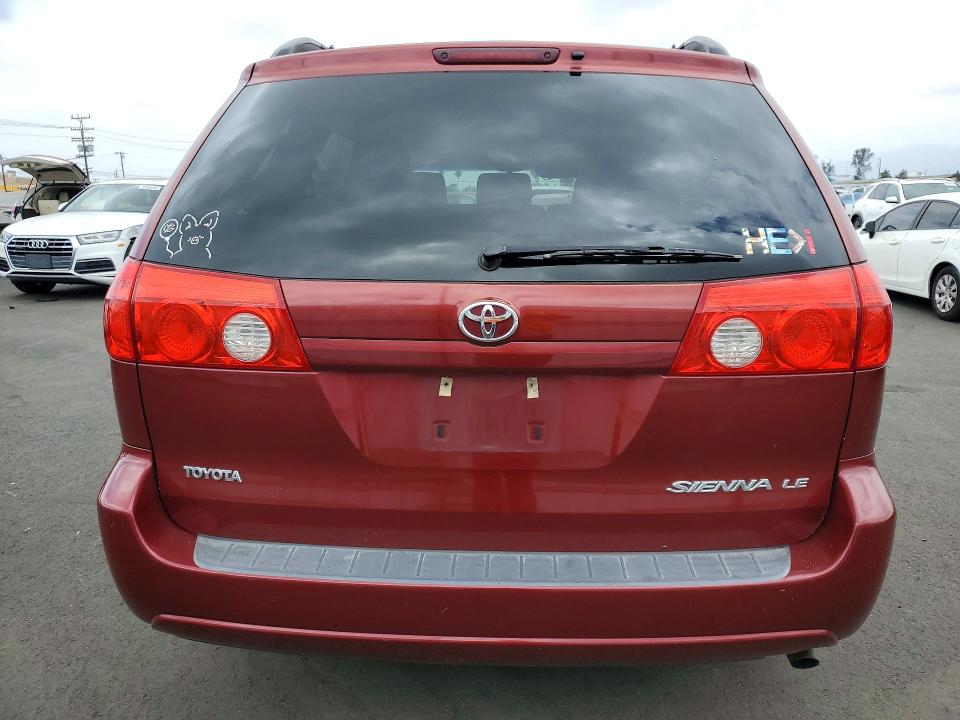 2010 Toyota Sienna VIN 5TDKK4CC3AS318242 COPART salvage auction — FRONT END, CA - SALVAGE CERTIFICATE, sold $550 on 2026-07-15 (photo 6)
