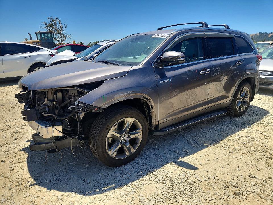 2017 Toyota Highlander hybrid VIN 5TDDGRFH5HS029565 — COPART salvage auction photo