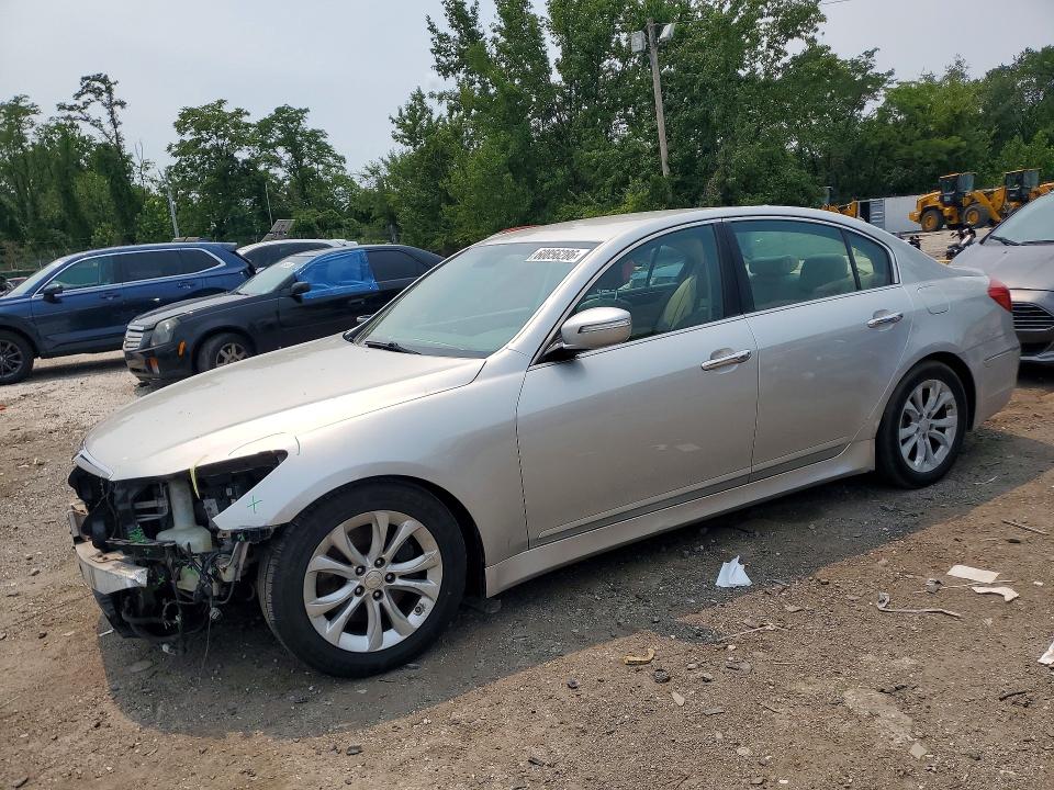 2012 Hyundai Genesis VIN KMHGC4DD0CU177859 COPART salvage auction — FRONT END, MD - CERT OF SALVAGE > 75% DAMAGE (P), sold $125 on 2026-07-21 (photo 1)