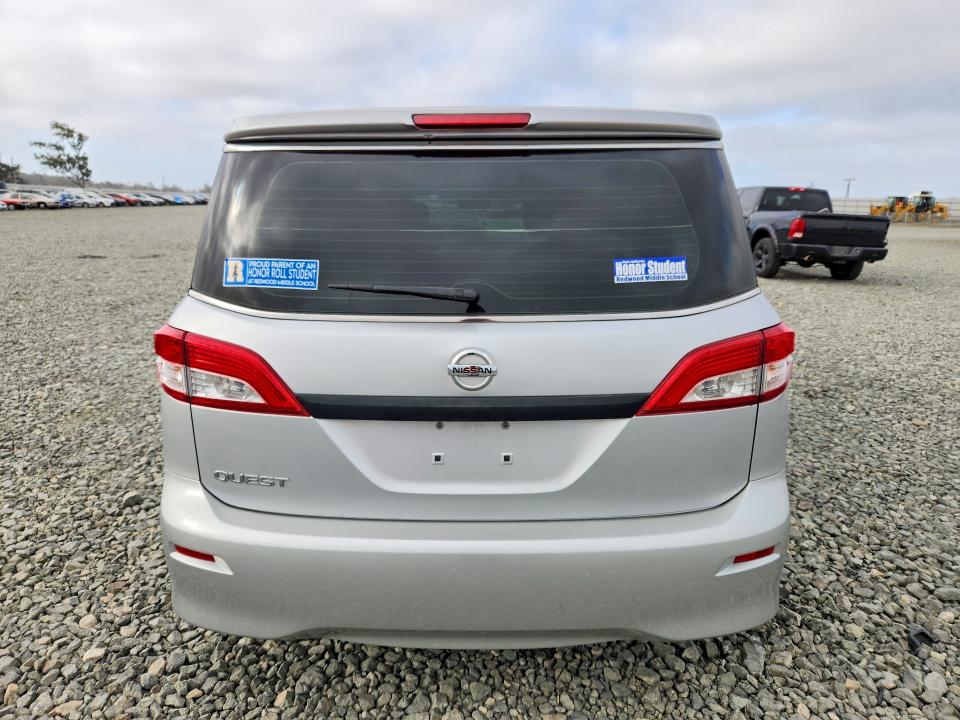 2013 Nissan Quest VIN JN8AE2KP8D9066667 COPART salvage auction — FRONT END, Ca - Salvage Certificate, sold $875 on 2026-07-15 (photo 6)