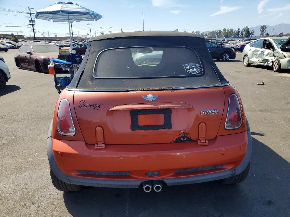 2006 Mini Cooper VIN WMWRH33586TK59185 COPART salvage auction — MINOR DENT/SCRATCHES, Ca - Salvage Certificate, sold $300 on 2026-07-29 (photo 6)