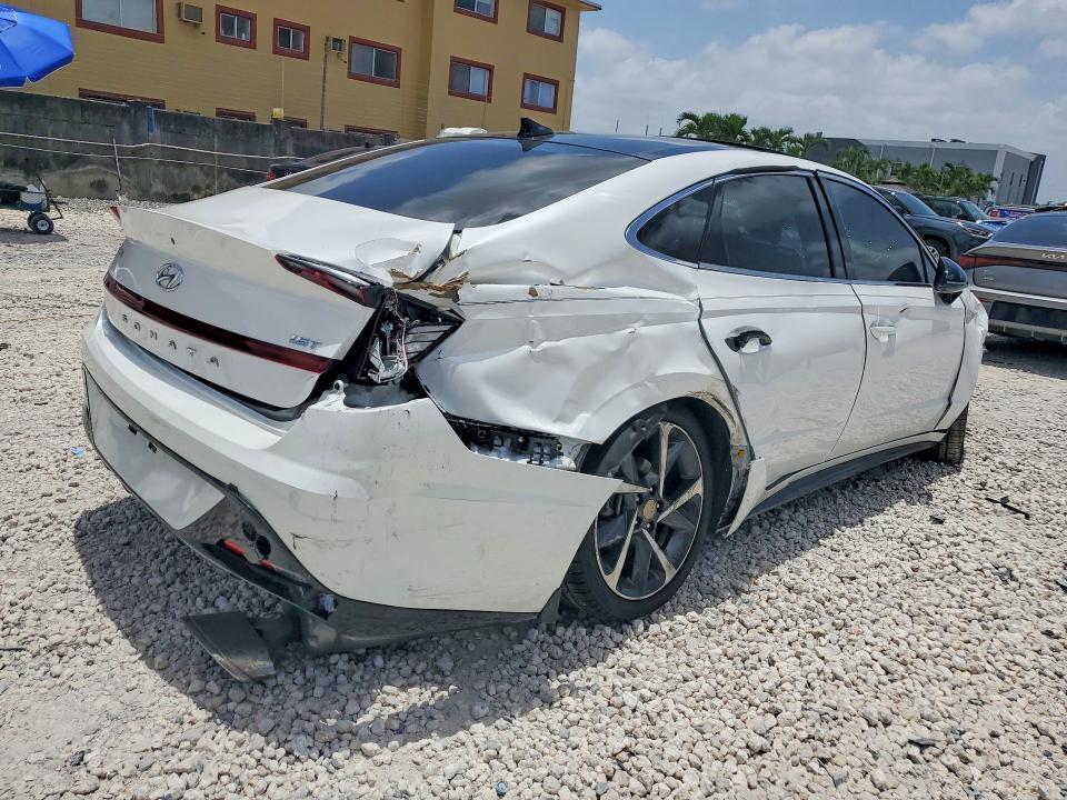2022 Hyundai Sonata VIN KMHL44J20NA240915 COPART salvage auction — FRONT END, Fl - Certificate Of Destruction, sold $125 on 2026-07-21 (photo 3)