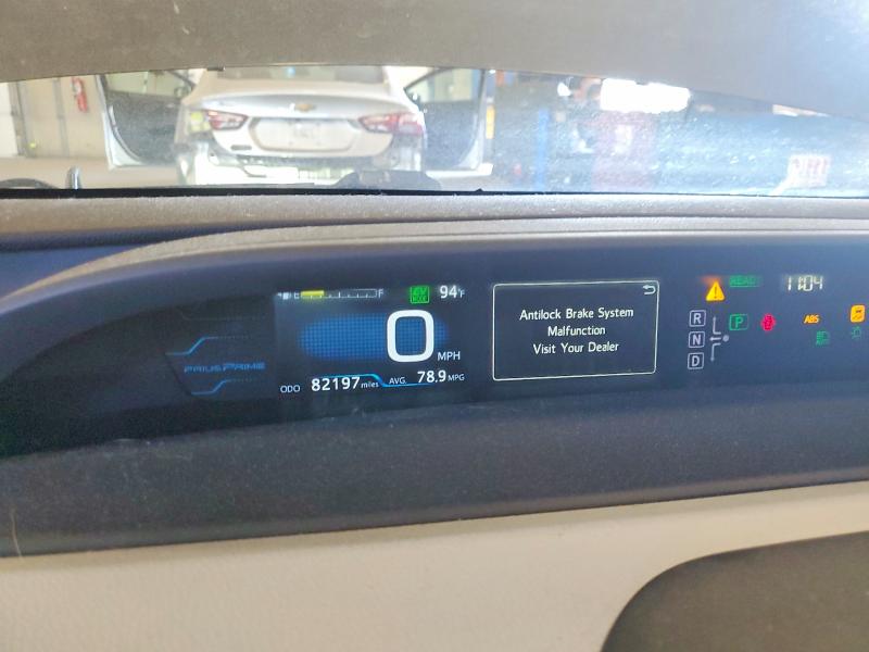 2018 Toyota Prius VIN JTDKARFP5J3087280 COPART salvage auction — FRONT END, Mn - Cert Of Title-Salvage, sold $3,250 on 2026-07-28 (photo 9)