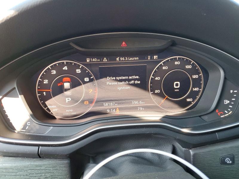 2019 Audi A4 VIN WAUENAF4XKN001554 COPART salvage auction — REAR END, MI - CERT OF TITLE-REBUILT SALVAGE, sold $3,950 on 2026-07-17 (photo 9)