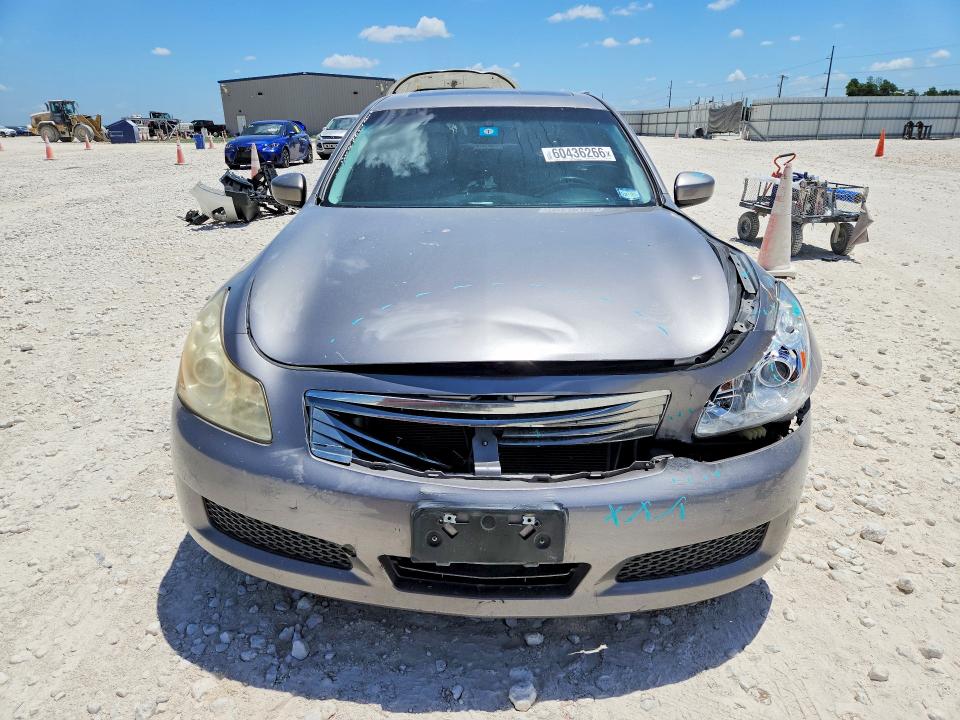 2009 Infiniti G37 VIN JNKCV61E19M310089 COPART salvage auction — FRONT END, TX - SALVAGE VEHICLE TITLE (P), sold $275 on 2026-07-16 (photo 5)