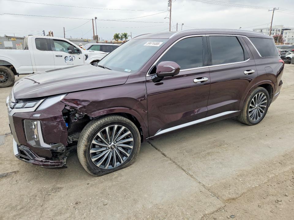 2023 Hyundai Palisade VIN KM8R74GE8PU644663 COPART salvage auction — FRONT END, Ca - Dlr/Dis/Exp Only Salvage Title (P), sold $11,800 on 2026-07-07 (photo 1)